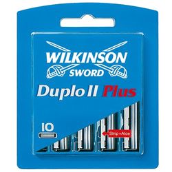 Wilkinson Sword - Duplo II Plus, Lame con striscia all’aloe vera, confezione da 10 pezzi