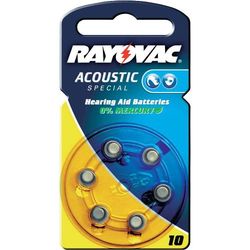 Batterie per acustica Rayovac 10, scatola 10 blister (60 batterie)