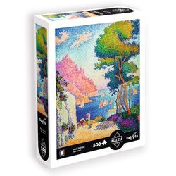 Calypto 3907308 Genua Capo di Noli, 1000 Teile Puzzle mit Soft-Touch, Kunstpuzzle mit samtiger Oberfläche, für Erwachsene und Kinder ab 9 Jahren, Paul Signac