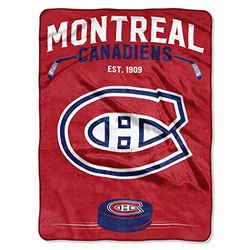 Northwest Manta de Felpa Inspirada en NHL, 152 x 203 cm, Unisex Adulto, 1NHL680010012RET, Rojo, 60" x 80"