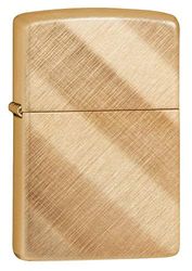 Zippo REGULAR Windproof Lighter - brass diagonal weave, Regular