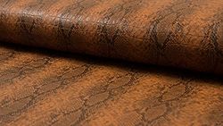 Luxury Realistic Crocodile Snakeskin Fabric Material - Orange, 1Mtr 140cmx100cm