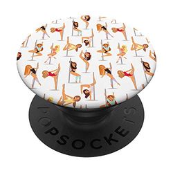 Pole Dancer Gifts Pole Dancing Fitness Sexy Workout Cardio PopSockets PopGrip - Support et Grip pour Smartphone/Tablette avec un Top Interchangeable