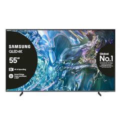 Samsung TV QE55Q64DAUXZT QLED 4K, Smart TV 55" Quantum processor Lite 4K, AirSlim, DVBT-2, Q-Symphony & OTS Lite, Integrato con Alexa e Bixby, compatibile con Google Assistant, Titan Gray 2024