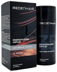 Redenhair - Microfibras Capilares de Queratina con Efecto Redensificador - Color Castaño- Tratamiento Capilar para Hombre y para Mujer - Aportan Densidad y Volumen al Cabello - 23 g