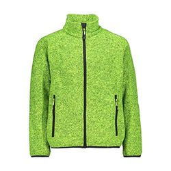 CMP Chaqueta de forro polar Mélange Knit Tech, Niños, 3H60744, Yellow Fluo Mel-Antracite, 104