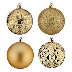 Krist+ Bolas de Navidad Ø 8 cm 25 Unidades Dorado PVC