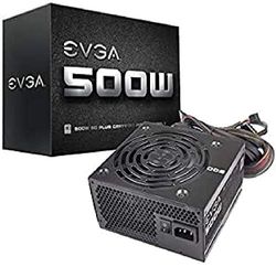 EVGA 100-w1 – 0500-kr 500 W ATX Black Power Supply Unit – Power Supply Units (500 W, 100 – 240 V, 50 – 60, 12 V, 3.3 V, 5Vsb, 12 V, 120 W, 480 W)