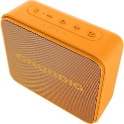 GRUNDIG GBT Jam+ Black Enceinte Bluetooth 5.0 3,5 W RMS, jusqu'à 30 m de portée, jusqu'à 30 Heures d'autonomie, Batterie Externe et Fonction Mains Libres, étanche IPX7, Orange