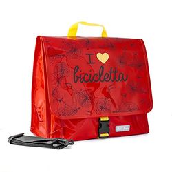 I Love Bicicletta THSD24 Unisex Messenger Bag - Adult, Red, Large