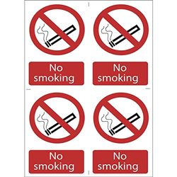 Draper 72166 prohibición con texto en inglés"prohibido fumar"