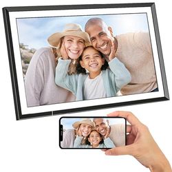 AGFA PHOTO Realiview APF1560WIFI - Cornice Digitale con Wi-Fi e 32Gb di Memoria Integrata - Condivisione Istantanea di Foto e Video, Touch Screen 15.6' Alta Risoluzione - Nero