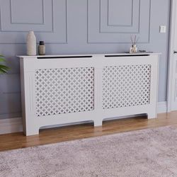 Vida Designs Oxford traditionele radiatorombouw van MDF wit gelakt, Extra Groot