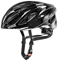 uvex Boss Race Capacete Performance seguro unissexo, ajuste de tamanho individualizado, ventilação otimizada, preto, 52-56 cm