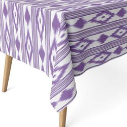 ECOMMERC3 | Fläckbeständig bordsduk för rektangulärt bord storlek 250 x 140 cm – fläckbeständig bordsduk extra mjuk och vattentät lila