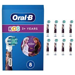 Oral-B Kids 3+ Testine Spazzolino Elettrico Frozen, Confezione da 8 Testine di Ricambio, Delicato per i Bambini, con Setole Morbide