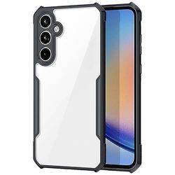 Tumundosmartphone Custodia trasparente rinforzata con bordo nero per Samsung Galaxy A35 5G