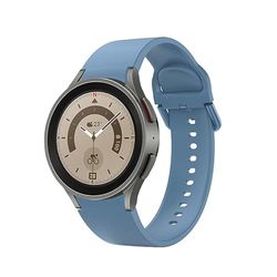 System-S Armband 20 mm av silikon för Samsung Galaxy Watch 5 4 Smartwatch i blått, blå, Eine Grösse, Klassisk