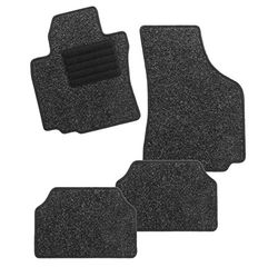 CarFashion 270639 Auto Alfombra Soporte sin Juego de alfombrillas para Matte plana BasicRips-Textil, Negro, 4-Piezas