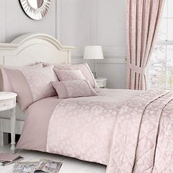 Serene Blossom-Jacquard Duvet Cover Set, Blush Pink, Single