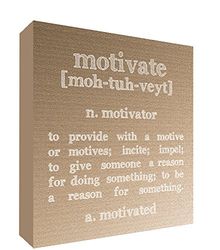 Feel Good Art Galerie Toile enveloppée avec panneau avant solide pour murs de bureau et de maison de la Motivation Collection (51 x 51 x 4 cm, grande, beige)