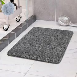 COSYLAND Tapis de Douche Antidérapant 40x60 cm - Tapis de Bain Sécurité Confortable en PVC Luffa - Séchage Rapide avec Trous de Drainage - Pour Salle de Bain et Zones Humides - Découpable - Noir/Blanc