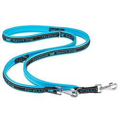 Ferplast Guinzaglio per Cani SPORT DOG, Guinzaglio Addestramento per Cani, Guinzaglio per Cani Taglia Piccola, Impugnatura Imbottita, Moschettone in Metallo. Lunghezza regolabile. Misura 200 cm. Blu