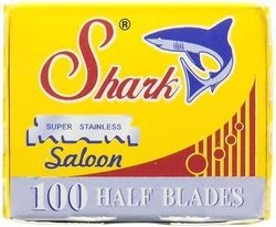 Razor Blades Club 100 cuchillas de afeitar de un solo hilo Shark Super Stainless