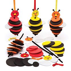Baker Ross Kits d'abeilles à empiler (Lot de 6) - Kit de loisirs créatifs que les enfants pourront assembler et exposer.