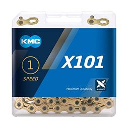 KMC Cadena X101, Unisex, Ti-Ni Gold, 112 Link