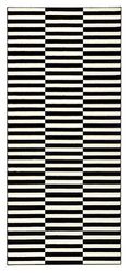 HANSE Home Panneau-Tapis Poils Courts Motif Graphique Moderne pour Salle à Manger, Salon, d'enfant, Couloir, Chambre à Coucher, Cuisine-Noir crème, 80 x 300 cm, Polypropylène, 80 cm x 300 cm