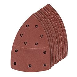 Silverline Tools 380895 Pack de 10 folhas de lixa auto-adesivas para multilixadora (102 x 62 mm, 93 mm), cor vermelha