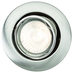 Philips Lighting Enif-Foco embutido orientável de níquel sem lâmpada, 50 W, 9 x 9 x 10 cm