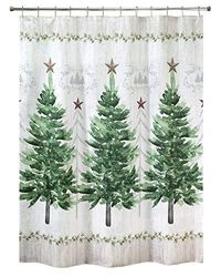 Avanti Linens Trees Collection Rideau de Douche en Polyester Multicolore