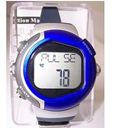 Reloj de Pulsera Unisex con pulsómetro, con Pilas Incluidas, Ideal para Correr, 12/24 Horas, Contador de calorías y medición cardíaca