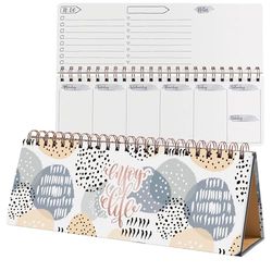 SIGEL JP101 Jolie Weekly diary undated - Apricot Inspiration - 100 g/m² - 30 x 11,4 cm - hardcover - 124 pages - White, apricot, Grey
