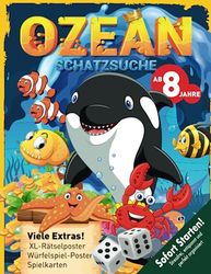 Ozean Meerestiere Schatzsuche Unterwasserwelt-Kindergeburtstag ab 8 Jahren: Taucht ein in die Tiefen des Ozeans und erlebt eine spannende Schnitzeljagd - mit Ozean-Armband (Papierschmuck).