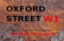 Schatzmix Londen Oxford Street Westminster W1 Rust metalen bord wanddecoratie 20x30 tin teken blikken bord, blik, meerkleurig, 20x30 cm