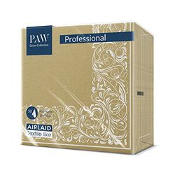 PAW - Airlaid Cloth-Like Napkins (40 x 40 cm) | 50 Pieces | Ideal for Wedding, Christening, Communion, Birthday | Linen Feel Elegant Napkins | Color: Elegant Tangle
