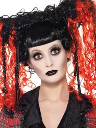 Smiffys Kit de maquillage gothique, comprend peinture du visage, rouge à lèvres et cils