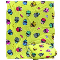 Power Rangers Blanket, 152 x 127 cm Helmet Pattern Silky Touch Super Soft Throw Blanket