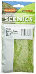 Hornby R7177 Static Grass - Spring Meadow, 2.5mm for Model Railway OO Gauge, Model Train Accessories for Adding Scenery, Dioramas, Woodland, Buildings and More, Model Making Kits - 1:76 Scale