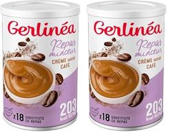 Gerlinéa - Crème Repas Minceur - Substitut de Repas Complet et Rapide - Saveur : Café - 540 g (Lot de 2)