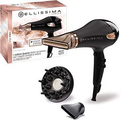 Bellissima Sèche Cheveux Professionnel Technologies Céramique et Ionique - Embout Étroit et Diffuseur - My Pro Ceramic P5 3800 - Séchage Professionnel Cheveux Doux, Soyeux et Hydratés - 2300 W