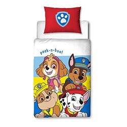 Paw Patrol Officiell Pupsterdesign för småbarn spjälsäng påslakanset | vändbart 2-sidigt sängkläder påslakan inklusive matchande örngott, polycotton