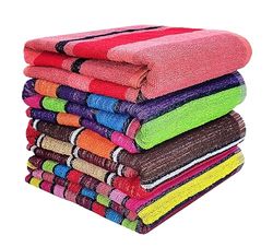 BolBom*S Terry Beach Towel, 100% Pure Cotton Towels Soft & Thick (30 x 60 Inches), Large Pool Towels, Highly Absorbent & Perfect for Hotel, Spa, Hot Tub & Bath, Pack of 4
