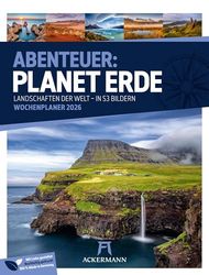 Planet Erde Wochenplaner Kalender 2026 | Landschaften der Welt | Bildgewaltiger Landschafts-Wochenkalender im Hochformat (25x33 cm) | Mit Rätseln