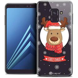 Caseink fodral för Samsung Galaxy A8+ (2018) A730 (6.0) fodral [kristallgel HD mönster julkollektion 2017 hjortdesign med halsduk - mjuk - ultratunn - tryckt i Frankrike]