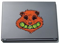 Laptopsticker Laptopskin Sport 120 - kat met bal - 150 x 168 mm sticker