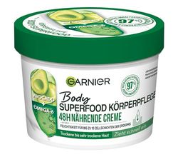 Garnier Närande kroppsvård för torr hud, body smör med avokado och Omega 6, för upp till 48 timmars fukt, Body Superfood, 1 x 380 ml